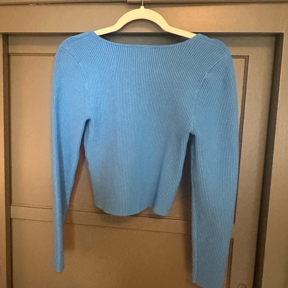Abercrombie & Fitch Blue Ribbed Top - Picture 2 of 4